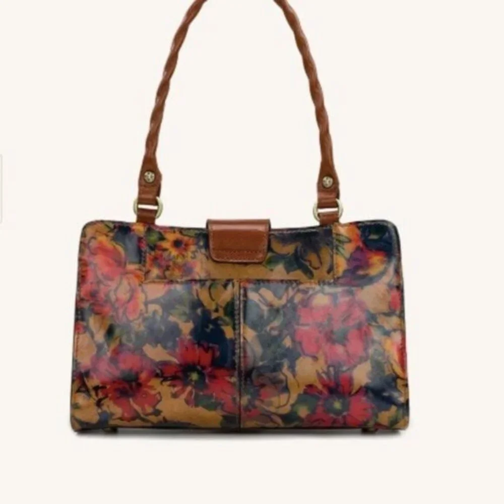 Patricia Nash Leather Rosina Summer Driving Shoulder HandBag Purse Floral
